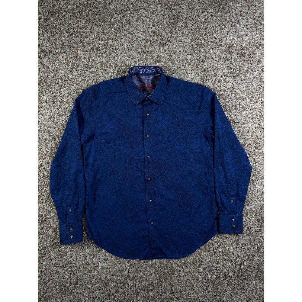 Robert Graham Royal Blue Long Sleeve Shirt Men's Size Small